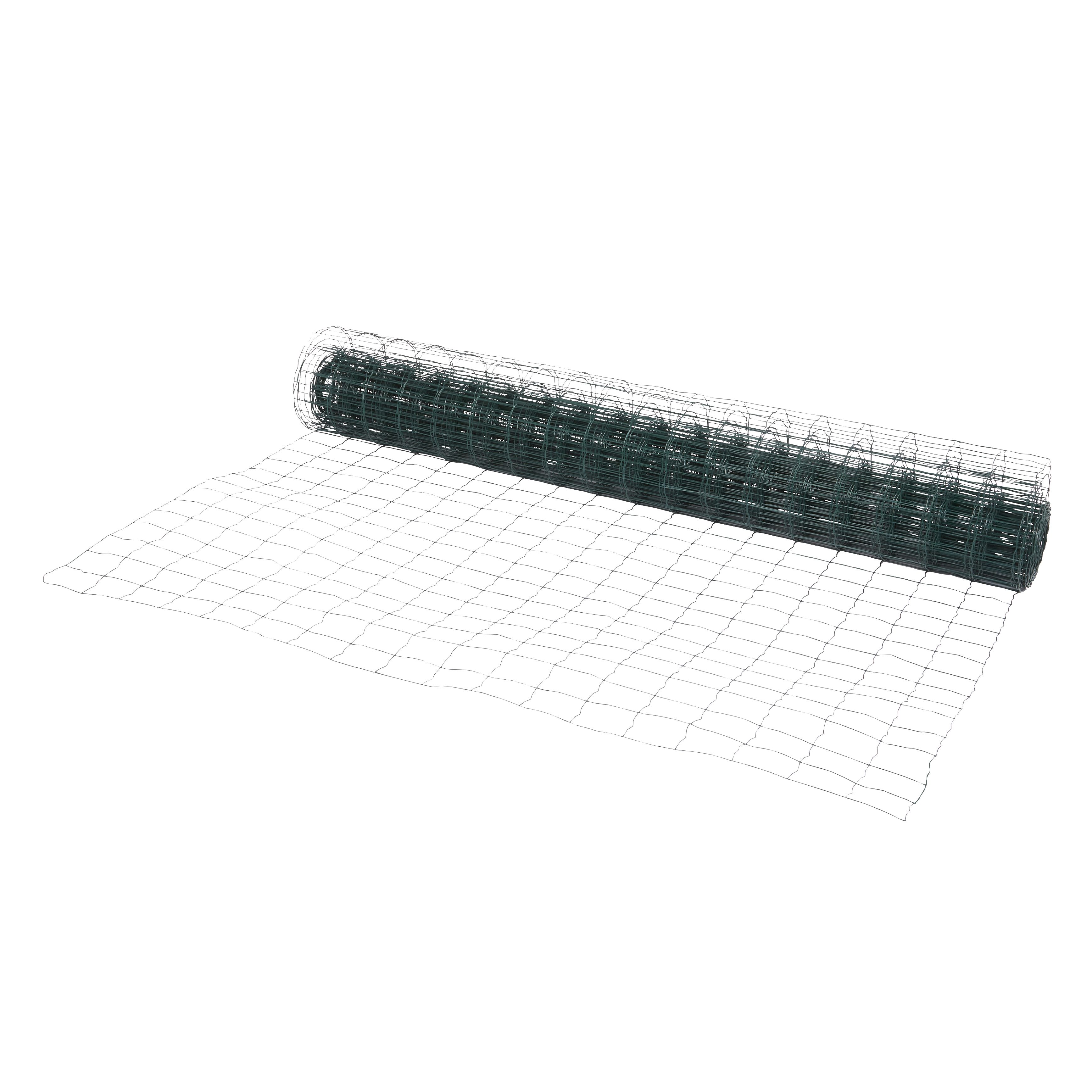 Klikstrom 50x100mm PVC-coated Steel Wire mesh roll, (L)10m (H)0.8m