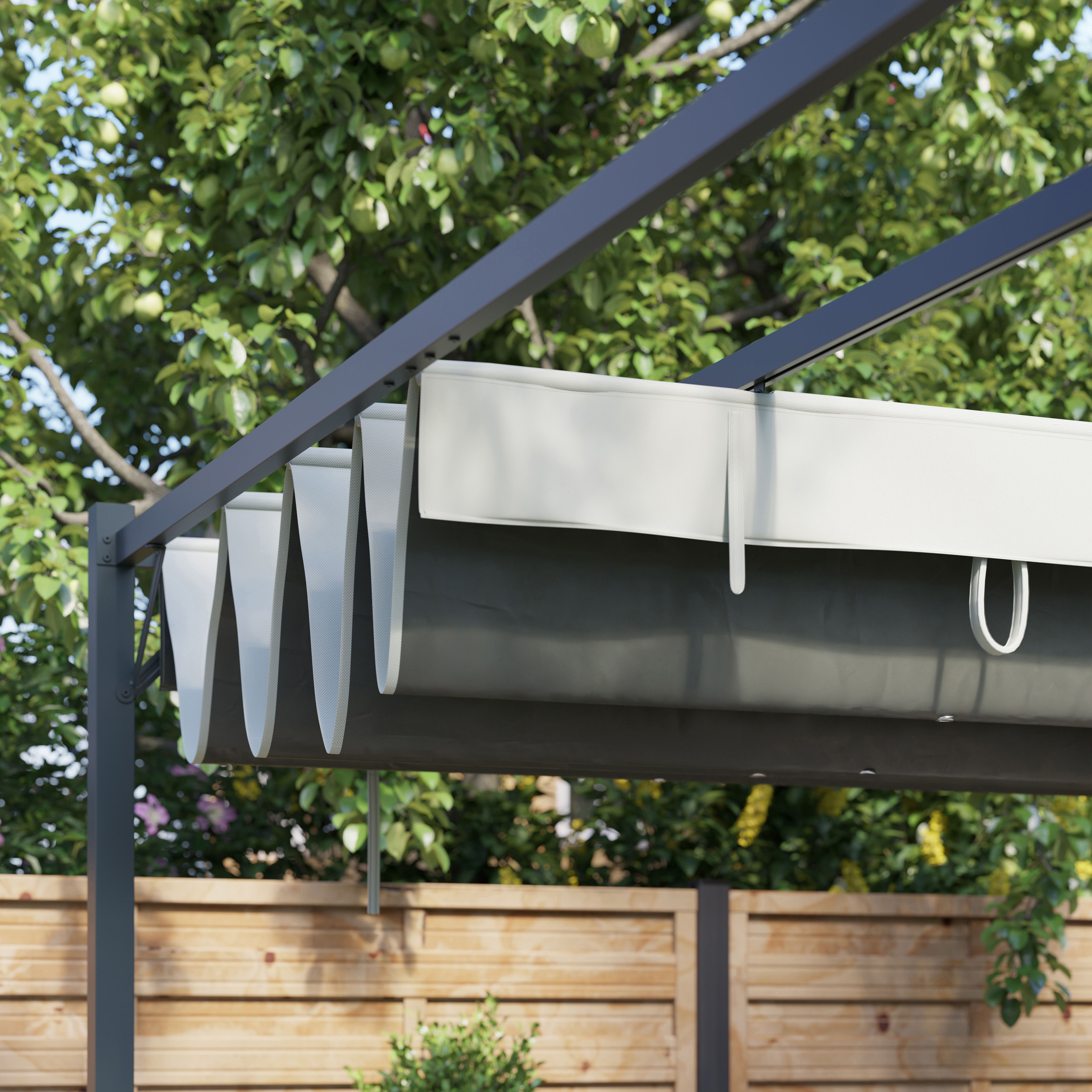 Klikstrom Alizé Square Pergola, (W)3m x (D)2.9m x (H)2.33m