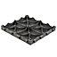 Klikstrom Angara Grey Composite Clippable deck tile (L)40cm (W)40cm (T)45mm