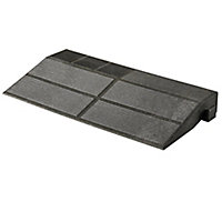 Klikstrom Angara Grey Composite Deck tile edge (L)40cm (W)20cm (T)45mm