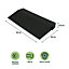 Klikstrom Angara Grey Composite Deck tile edge (L)40cm (W)20cm (T)45mm