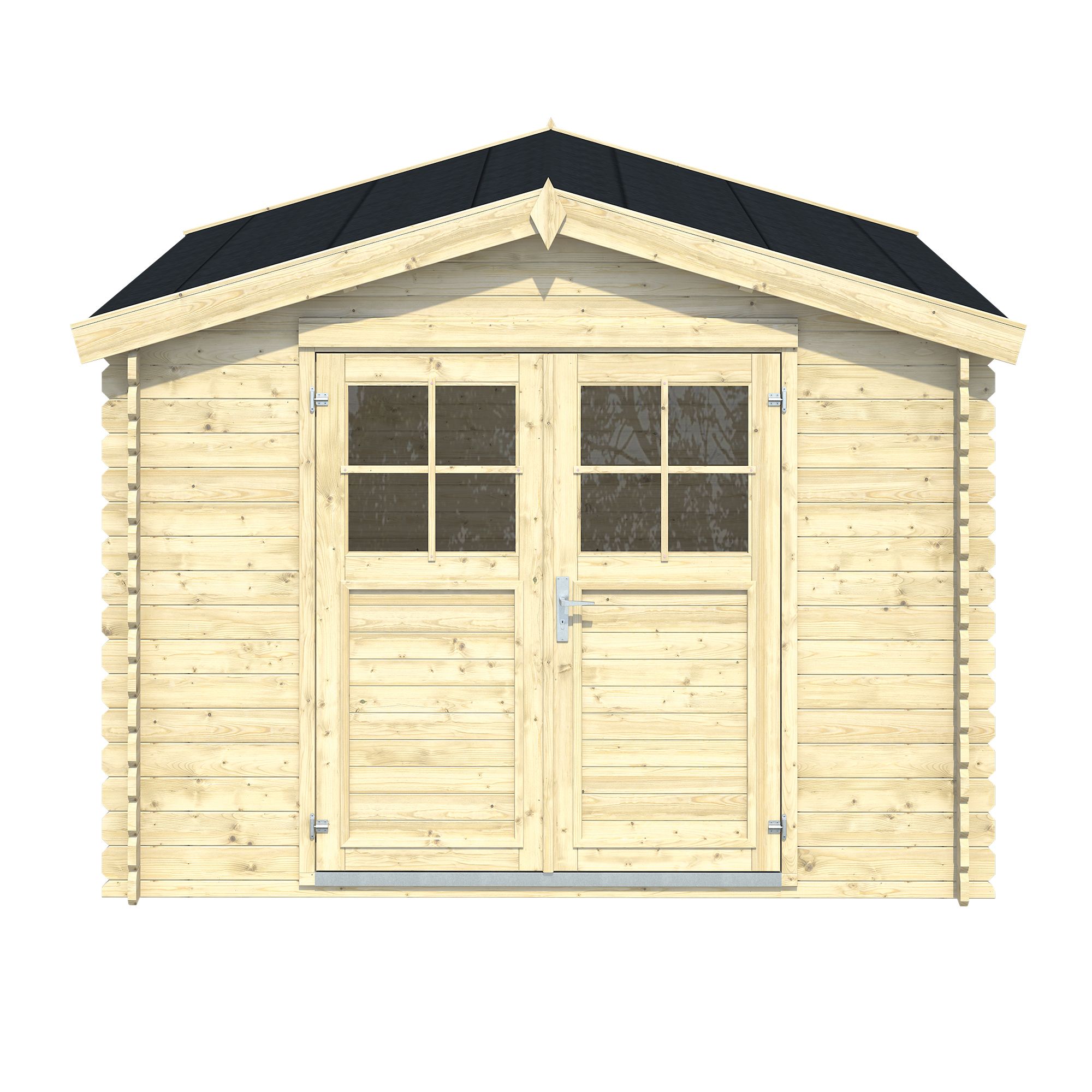 Klikstrom Belaïa 9x9 ft Apex Wooden 2 door Shed & 2 windows