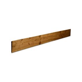 Klikstrom Brown Spruce Feather edge Fence board (L)1.8m (W)125mm (T)11mm, Pack of 8 (H)12.5cm