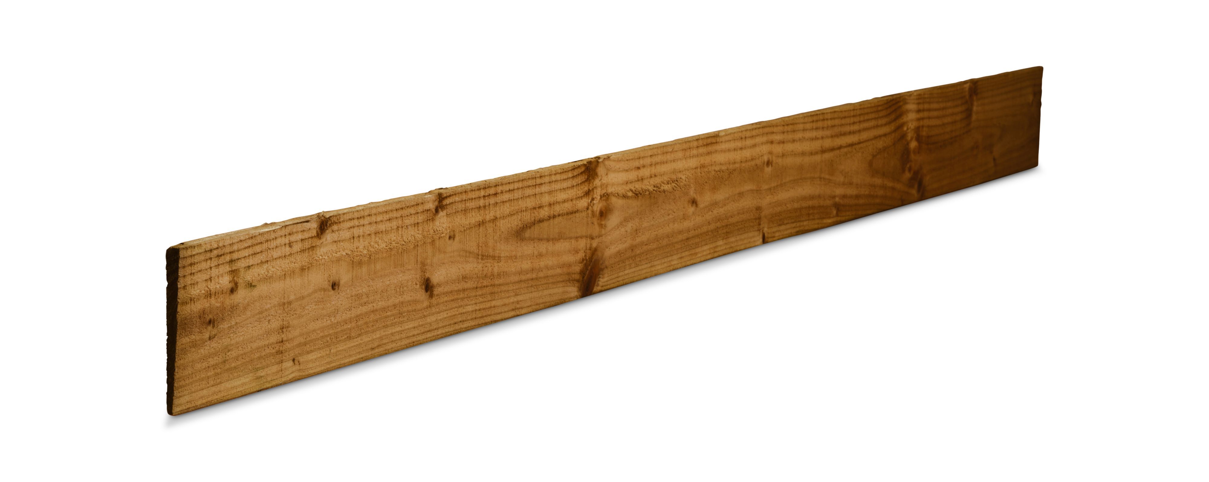 Klikstrom Brown Spruce Feather edge Fence board (L)1.8m (W)125mm (T)11mm, Pack of 8
