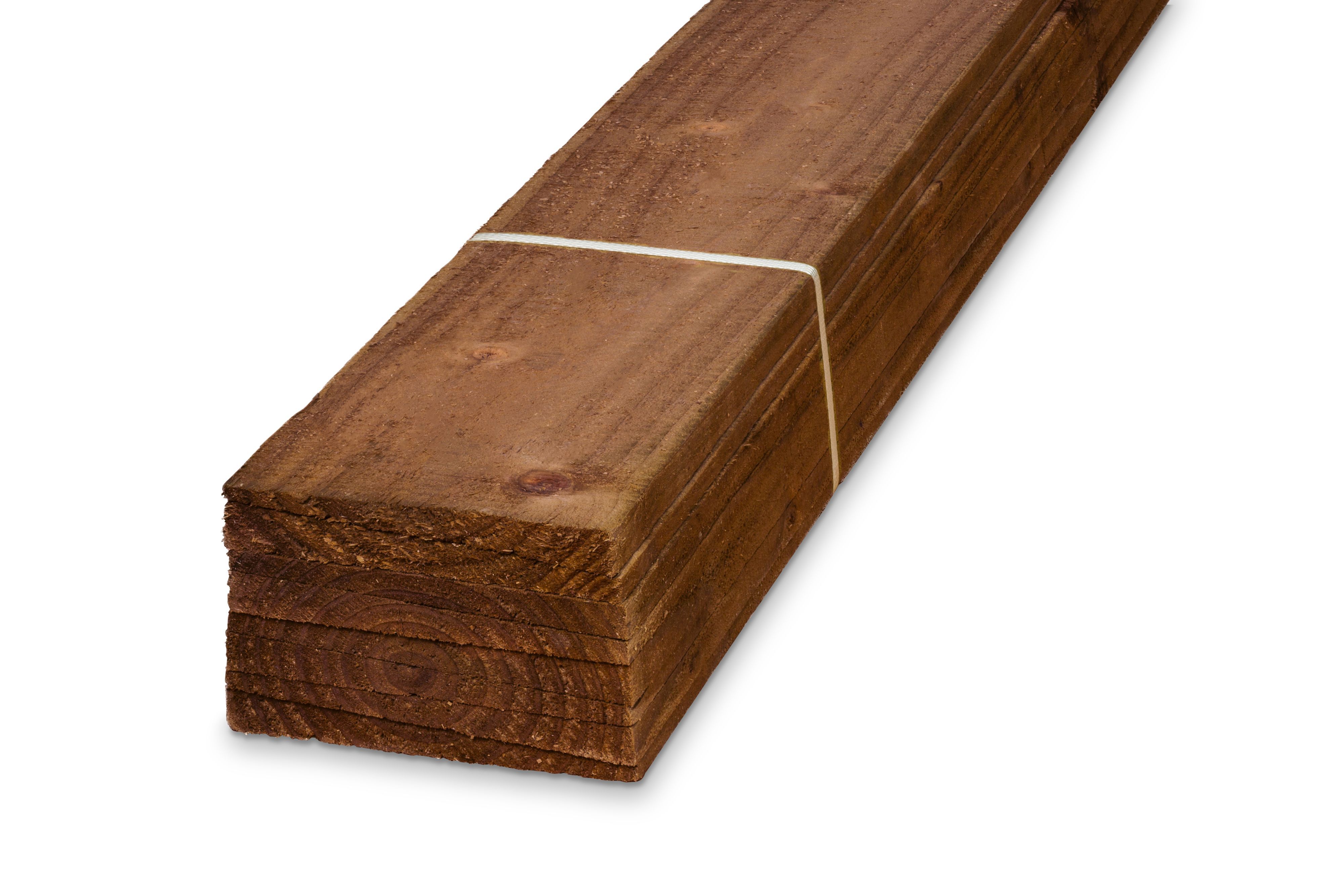 Klikstrom Brown Spruce Feather edge Fence board (L)1.8m (W)125mm (T)11mm, Pack of 8