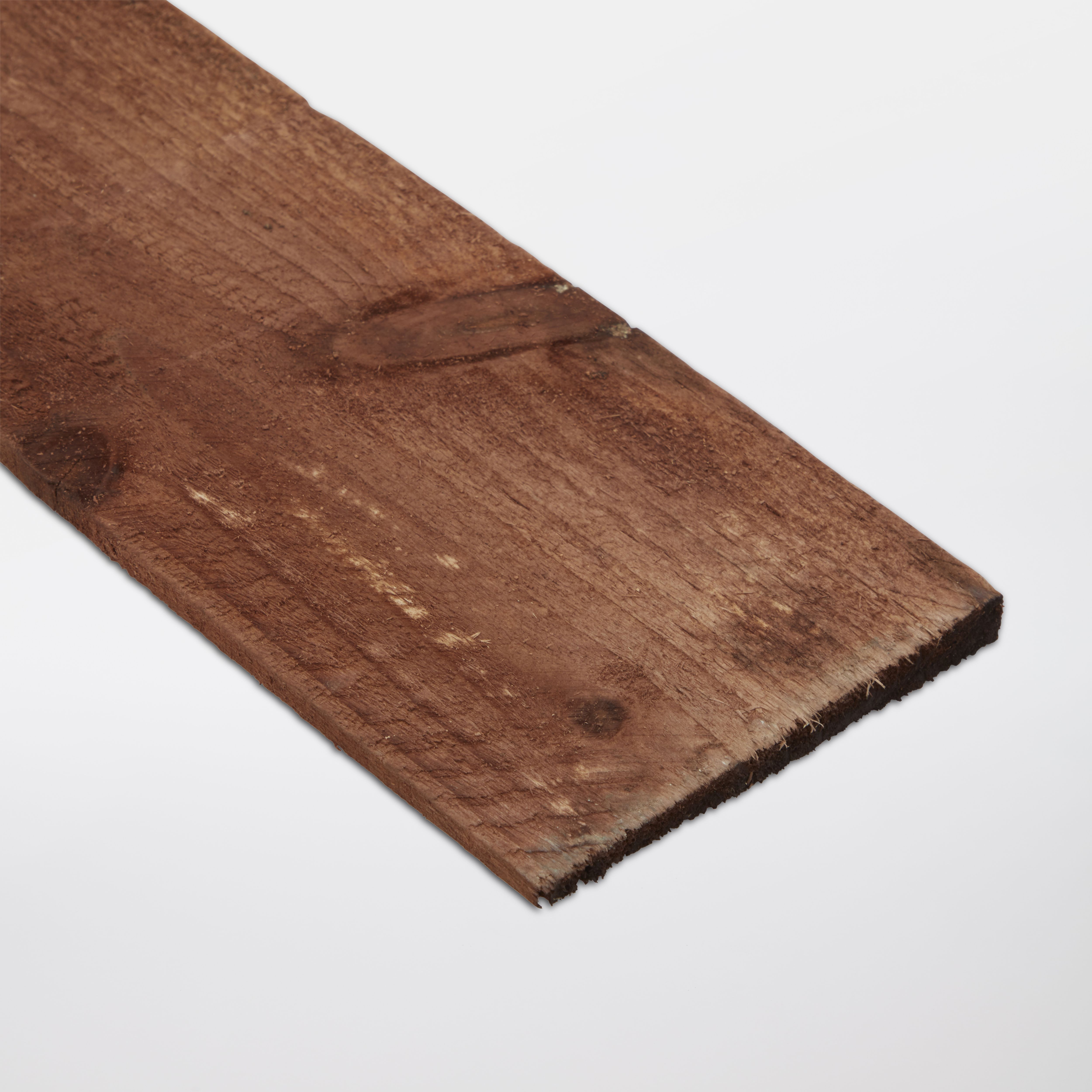 Klikstrom Brown Spruce Feather edge Fence board (L)1.8m (W)125mm (T)11mm, Pack of 8