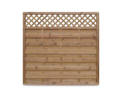 Klikstrom Closeboard Pressure treated Brown Wooden Fence panel (W)1.8m (H)1.8m