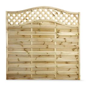 Klikstrom Decorative Pressure treated Wooden Fence panel (W)1.8m (H)1.8m