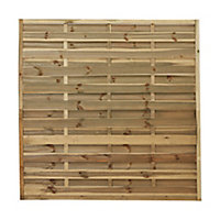 Klikstrom Douro Pressure treated Wooden Fence panel (W)1.8m (H)1.8m