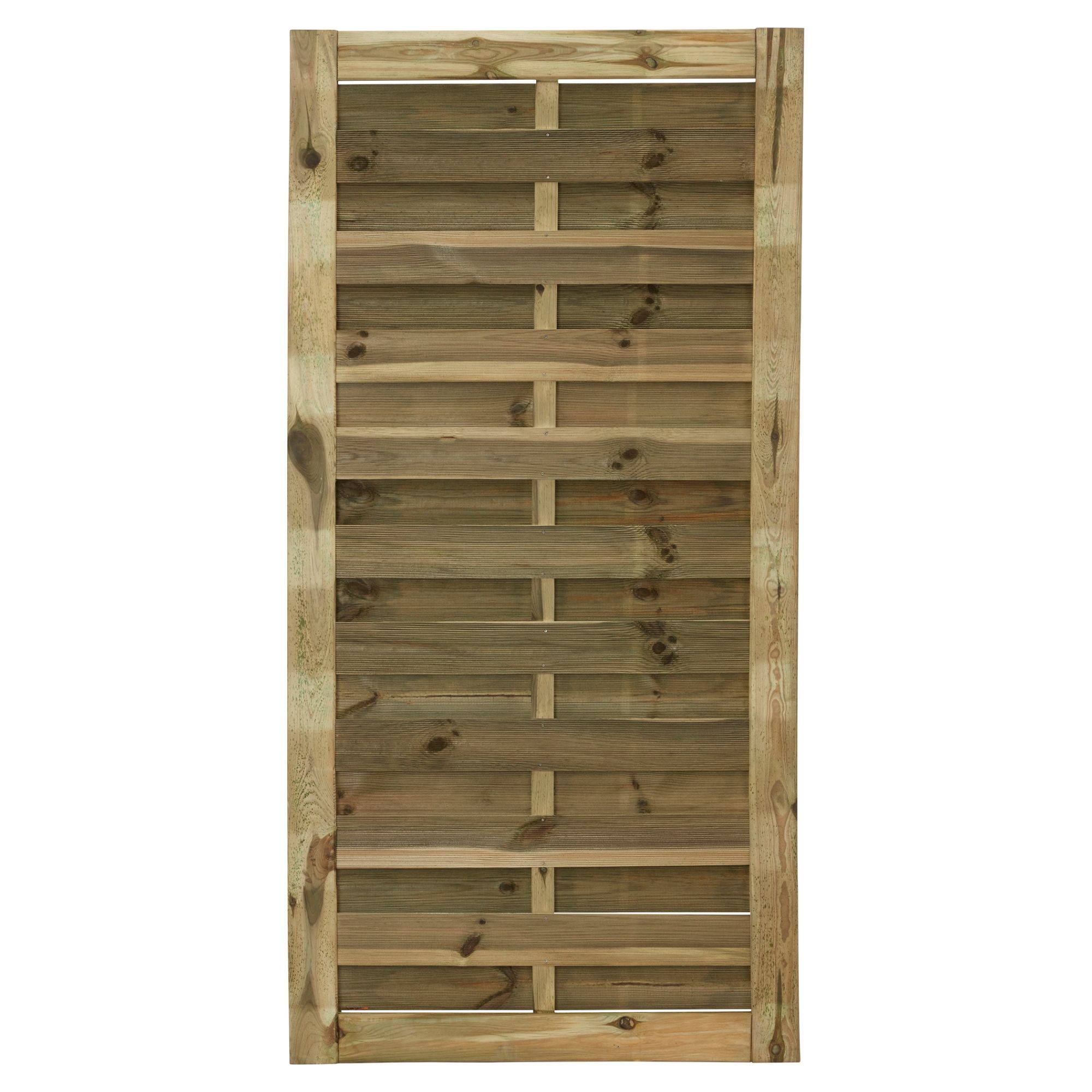 Klikstrom Douro Traditional Pressure treated Brown Wooden Fence panel (W)0.9m (H)1.8m