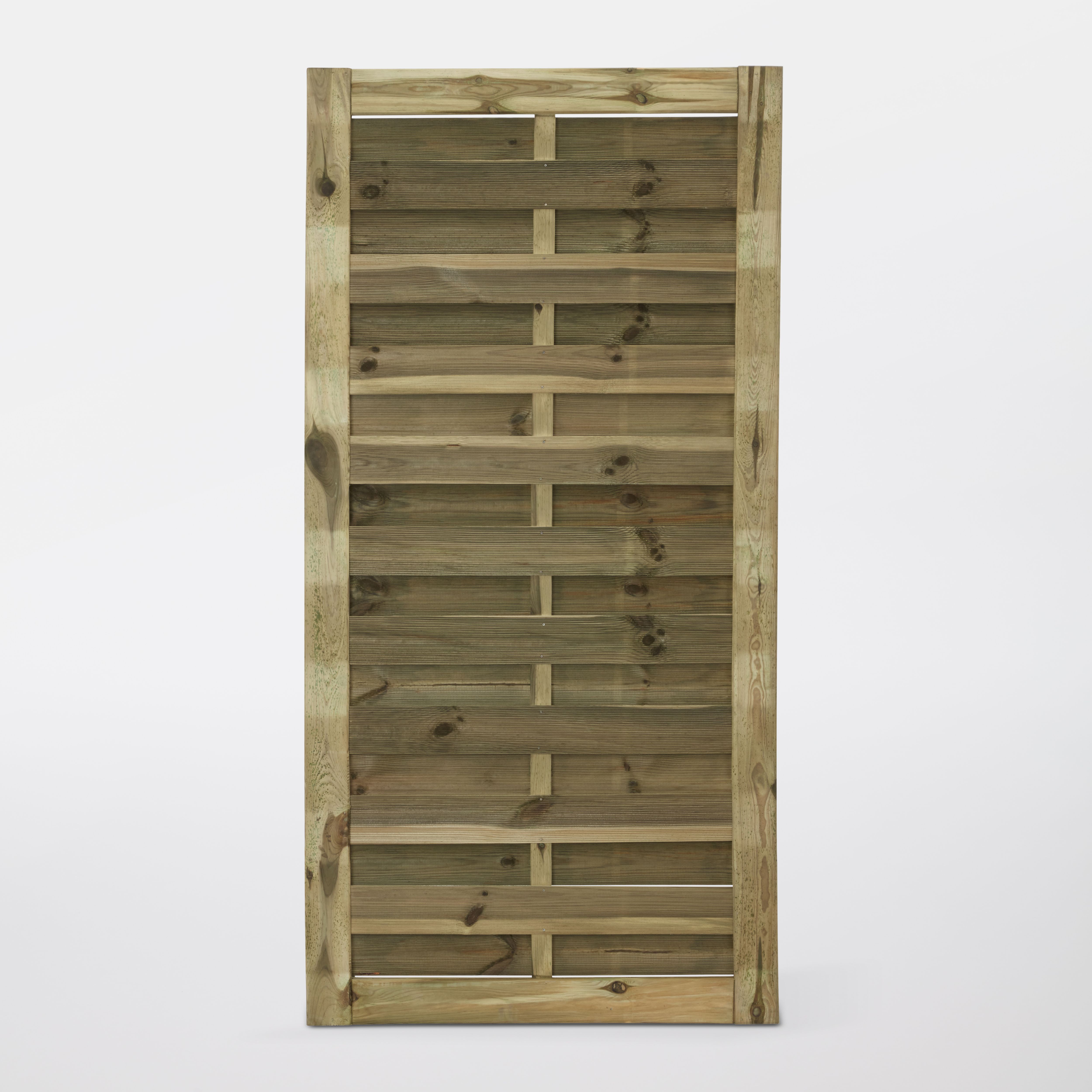 Klikstrom Douro Traditional Pressure treated Brown Wooden Fence panel (W)0.9m (H)1.8m