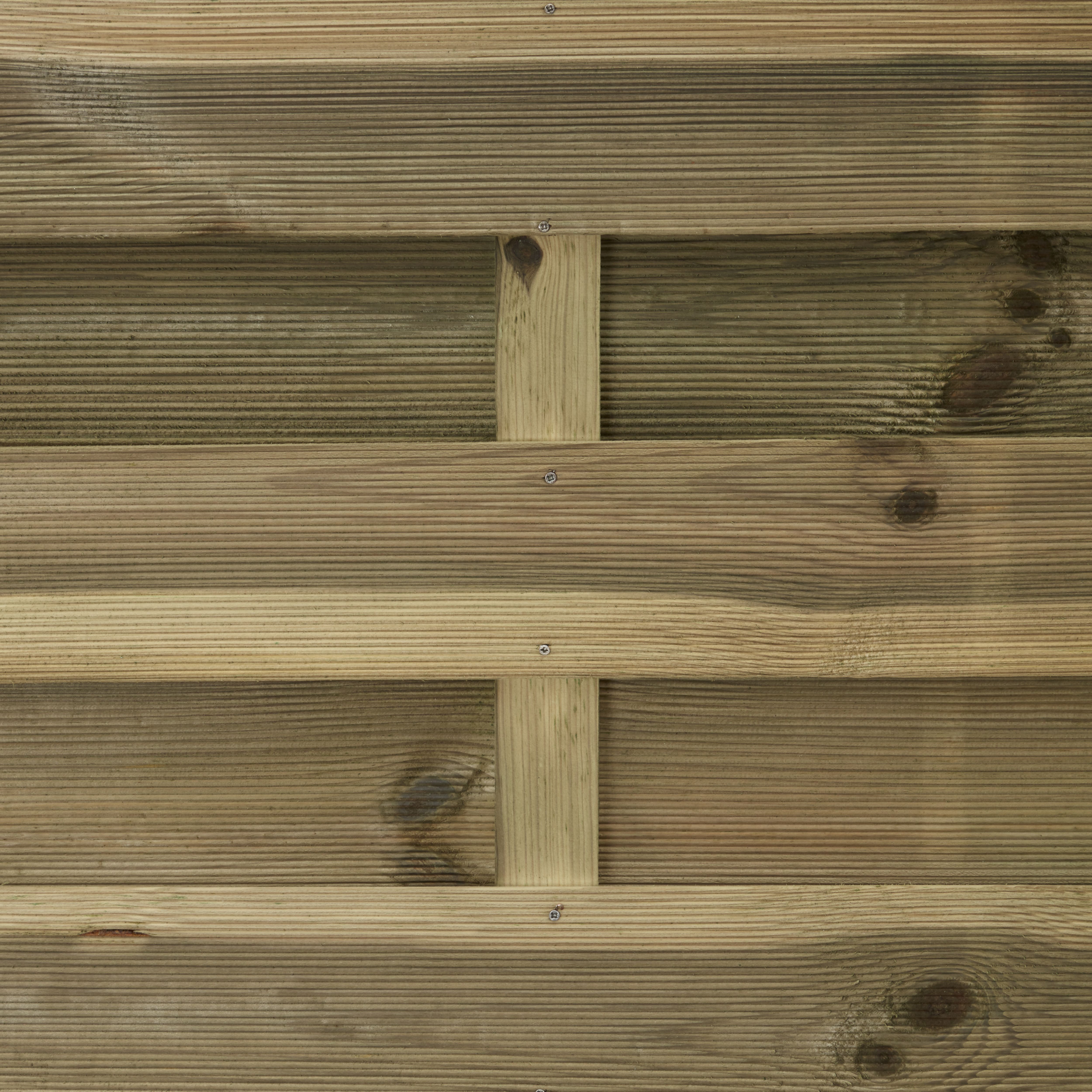Klikstrom Douro Traditional Pressure treated Brown Wooden Fence panel (W)0.9m (H)1.8m