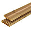 Klikstrom Green Pine Deck board (L)2.4m (W)144mm (T)27mm