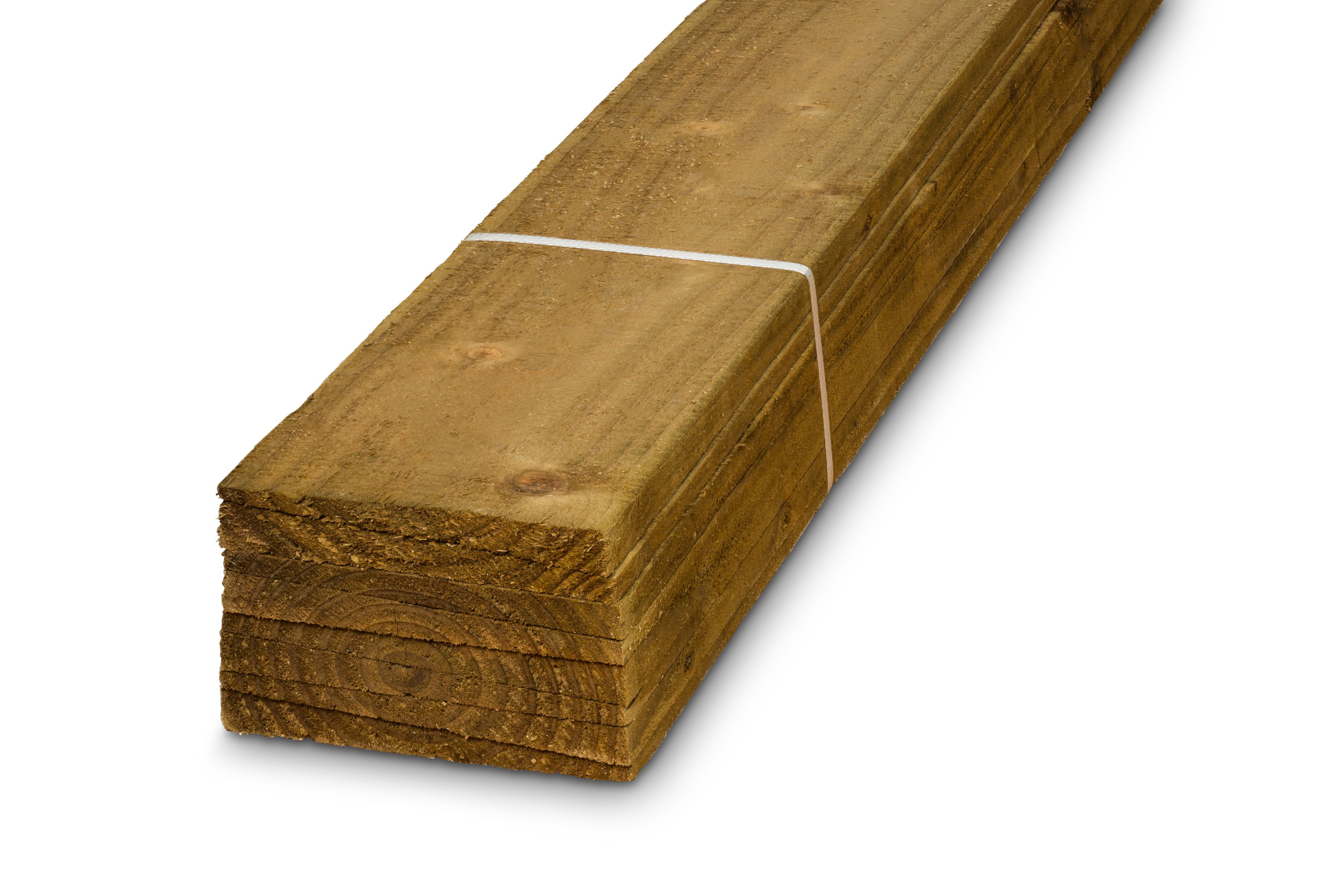 Klikstrom Green Timber Feather edge Fence board (L)2.4m (W)125mm (T)11mm, Pack of 8