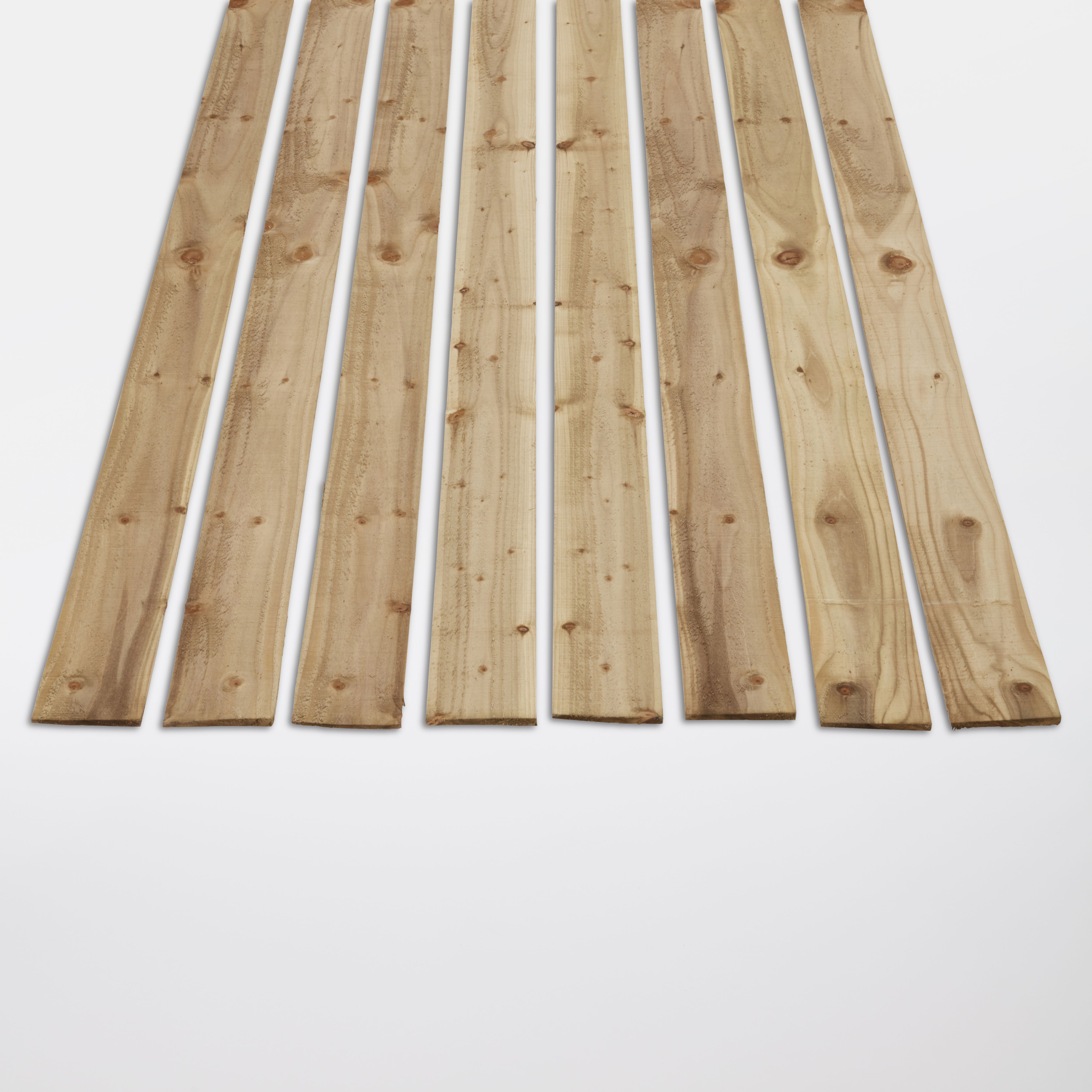 Klikstrom Green Timber Feather edge Fence board (L)2.4m (W)125mm (T)11mm, Pack of 8