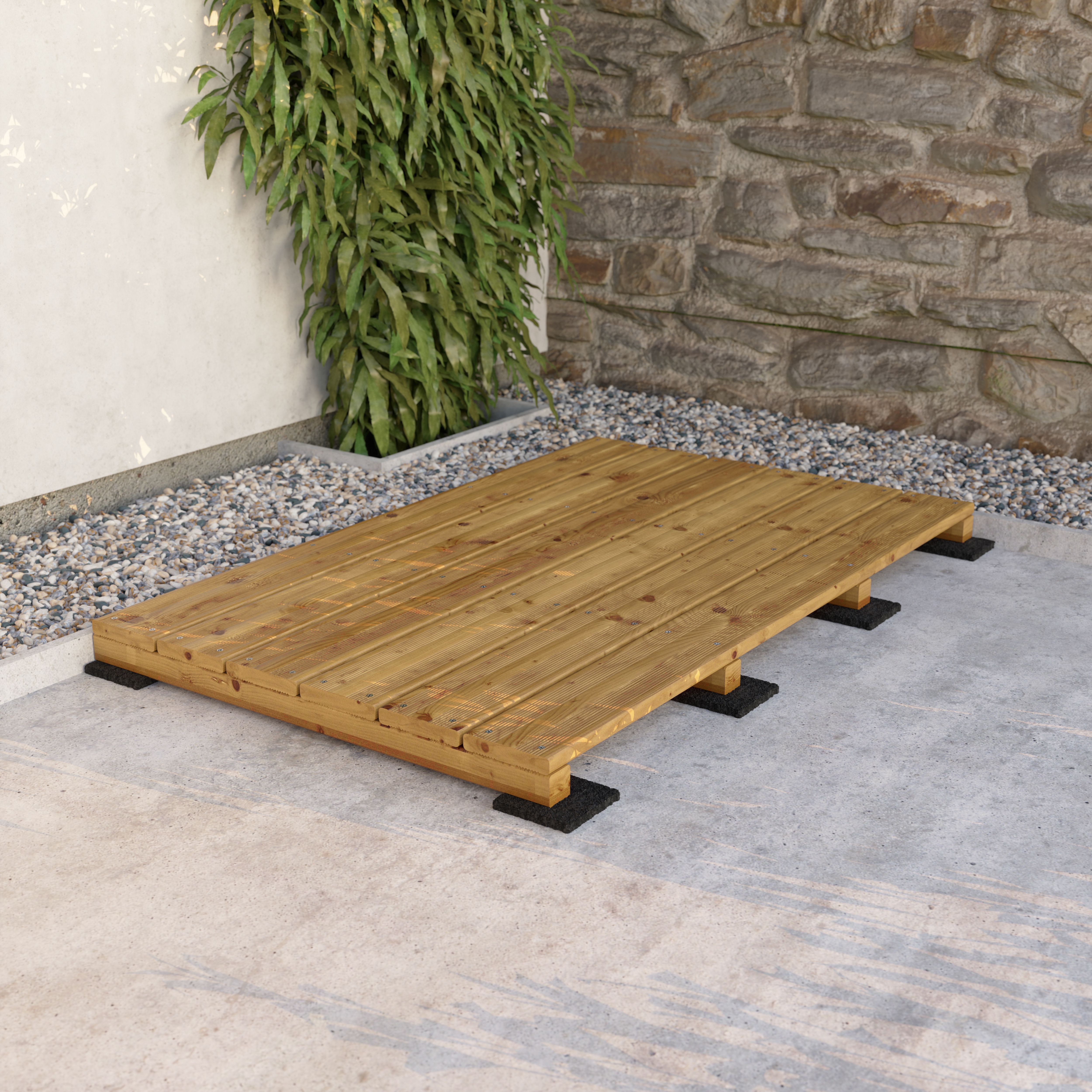 Klikstrom Halden Brown Deck tile (L)120cm (W)75cm (T)61mm