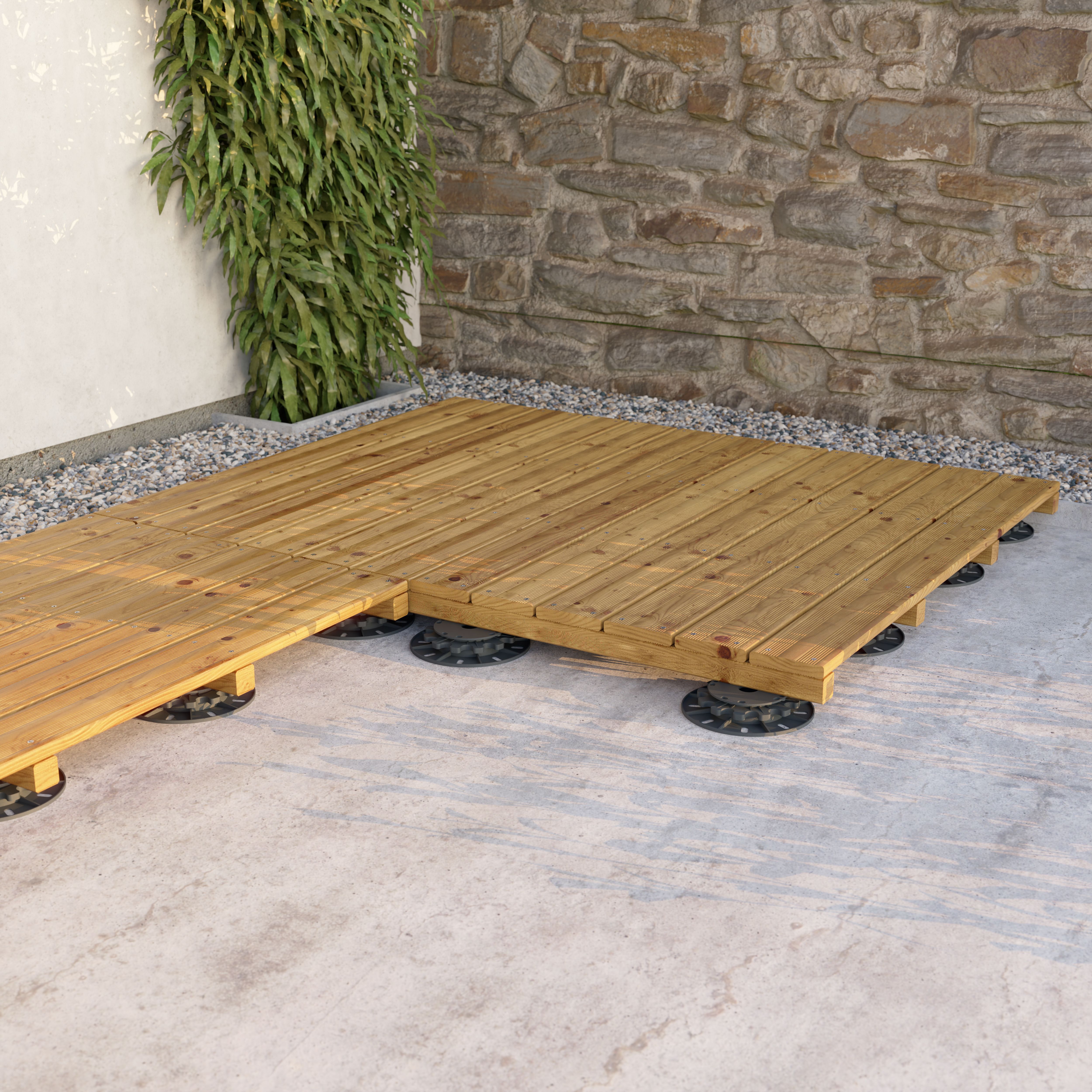 Klikstrom Halden Brown Deck tile (L)120cm (W)75cm (T)61mm