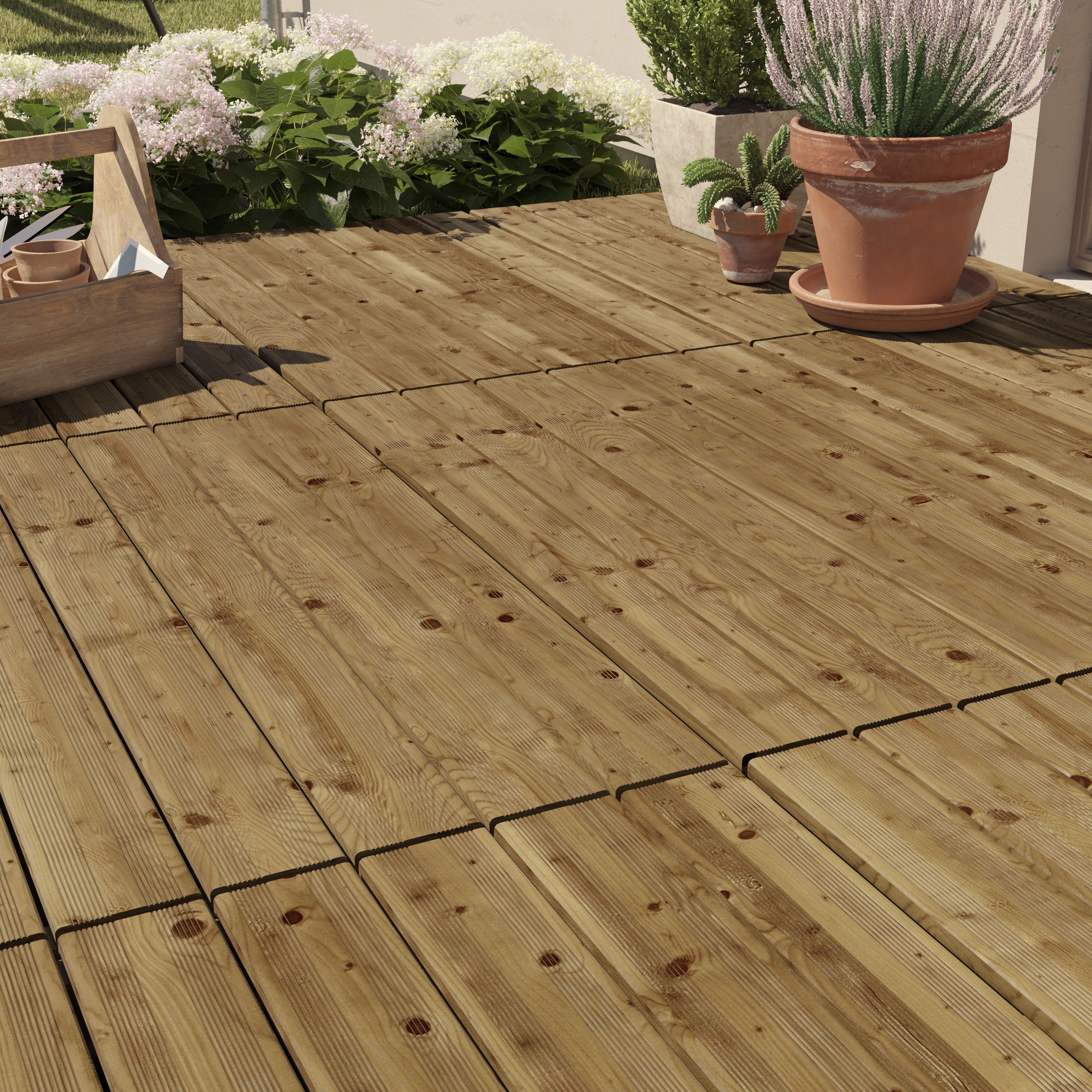 Klikstrom Halden Brown Deck tile (L)120cm (W)75cm (T)61mm