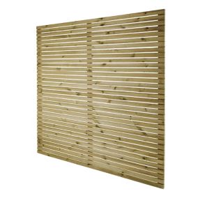 Klikstrom Lemhi Contemporary Closeboard Autoclave & pressure treated Green Wooden Fence panel (W)1.8m (H)1.8m