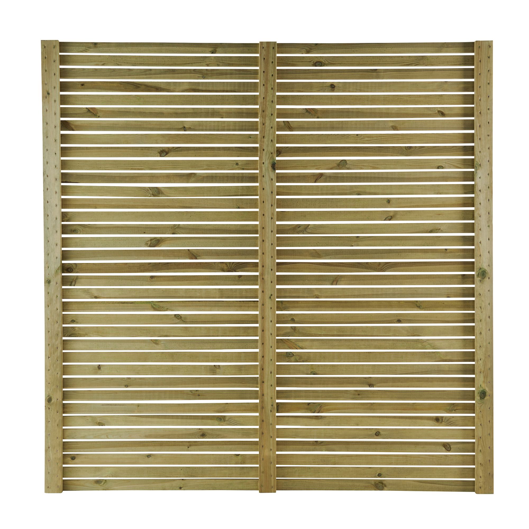 Klikstrom Lemhi Contemporary Closeboard Autoclave & pressure treated Green Wooden Fence panel (W)1.8m (H)1.8m