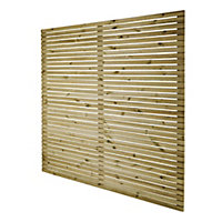 Klikstrom Lemhi Contemporary Closeboard Venetian Autoclave & pressure treated Wooden Fence panel (W)1.8m (H)1.8m