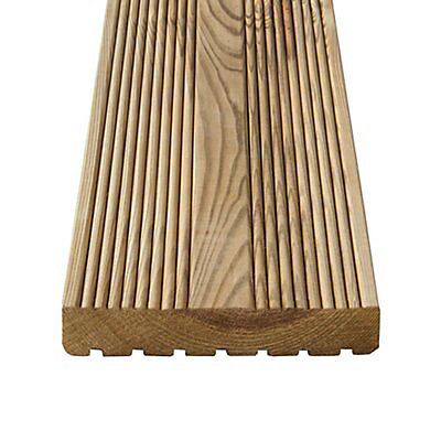 Klikstrom Lemhi Green Pine Deck board (L)2.4m (W)144mm (T)27mm Klikstrom Lemhi Green Pine Deck board (L)2.4m (W)144mm (T)27mm