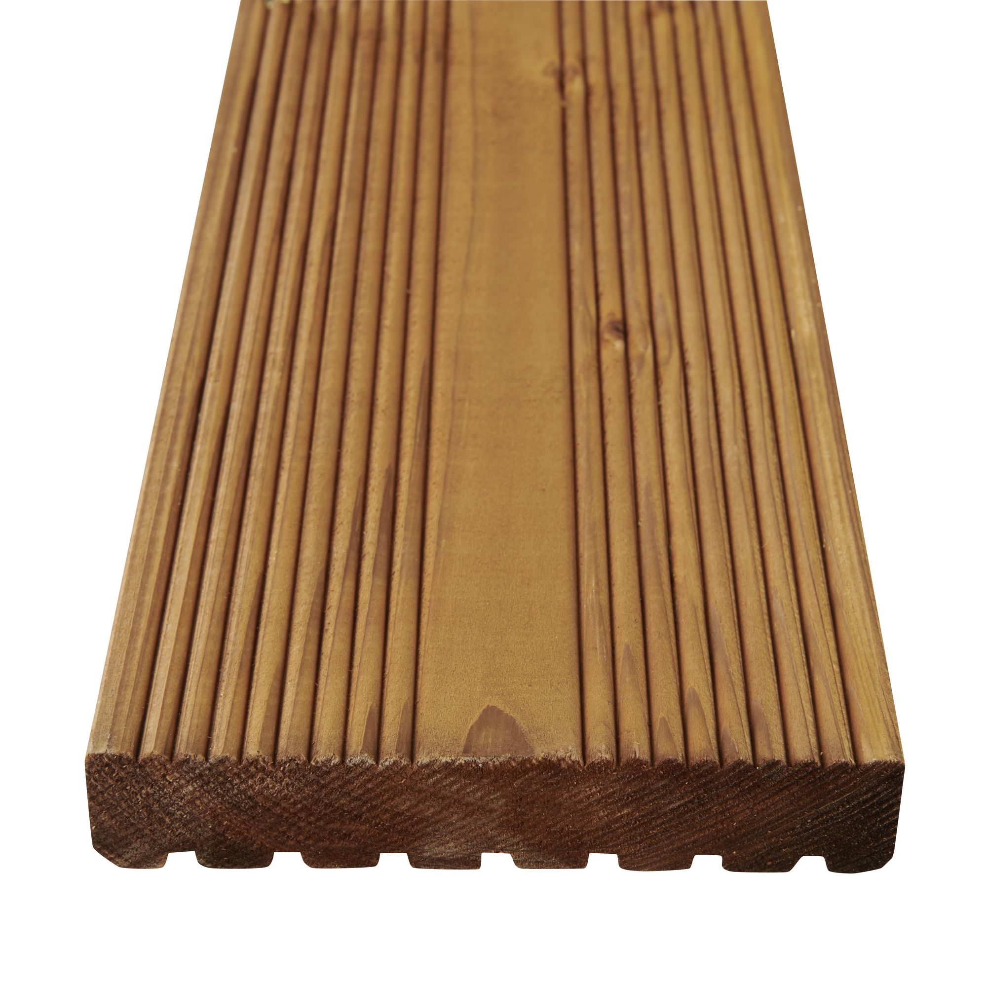 Klikstrom Lemhi Natural Pine Deck board (L)4.8m (W)144mm (T)27mm
