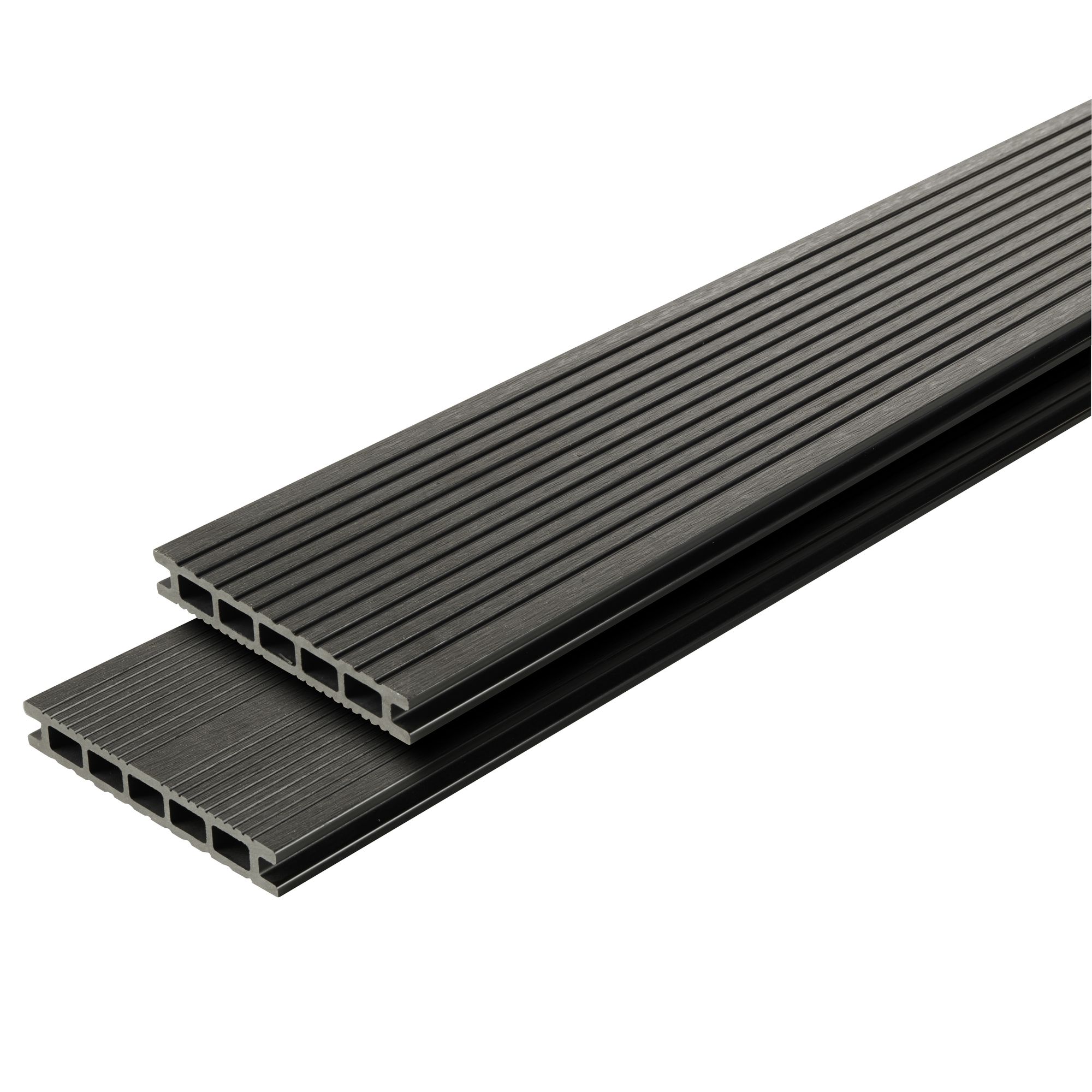 Klikstrom Neva Anthracite Composite Deck board (L)2.2m (W)145mm (T)21mm ...