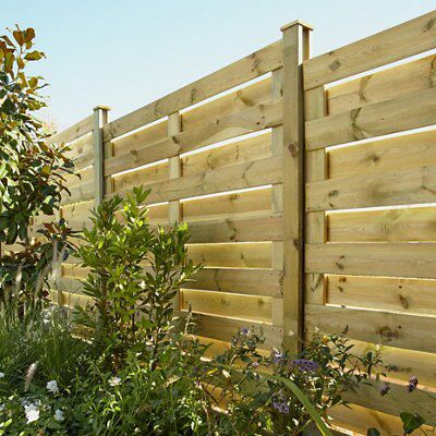Klikstrom Neva Autoclave & pressure treated Pin Wooden Fence panel (W)1.8m (H)1.8m