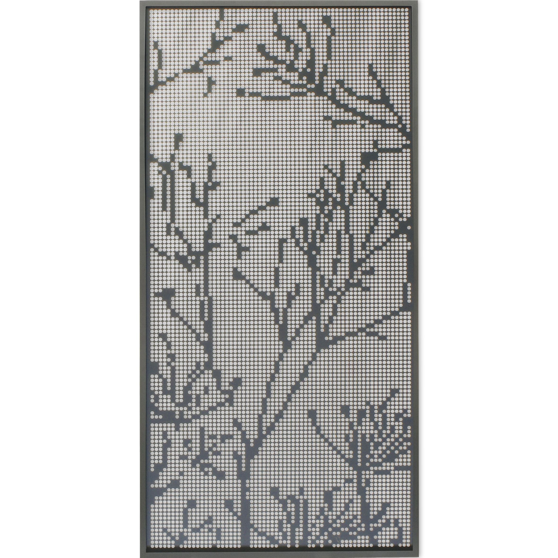 Klikstrom Neva Contemporary Dark grey Metal 1/2 fence panel (W)0.88m (H)1.79m