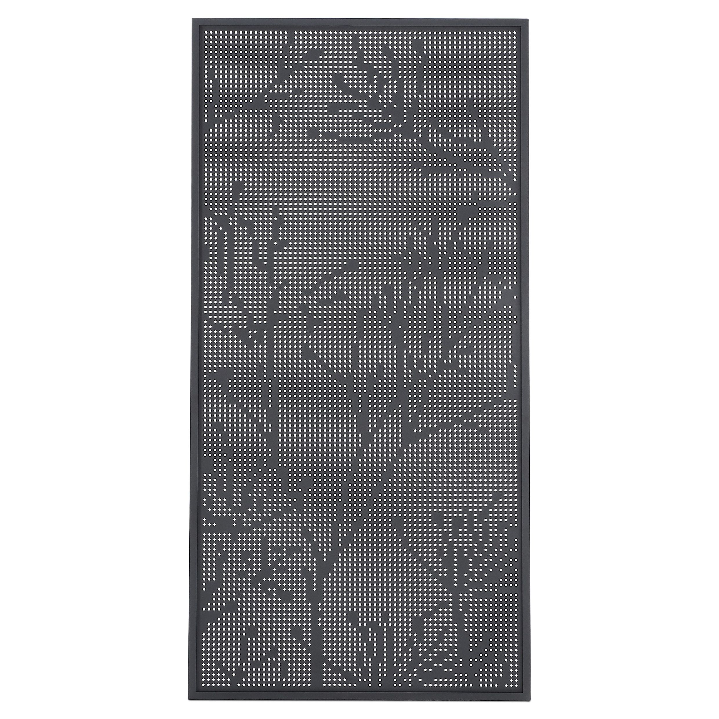 Klikstrom Neva Contemporary Dark grey Metal 1/2 fence panel (W)0.88m (H)1.79m