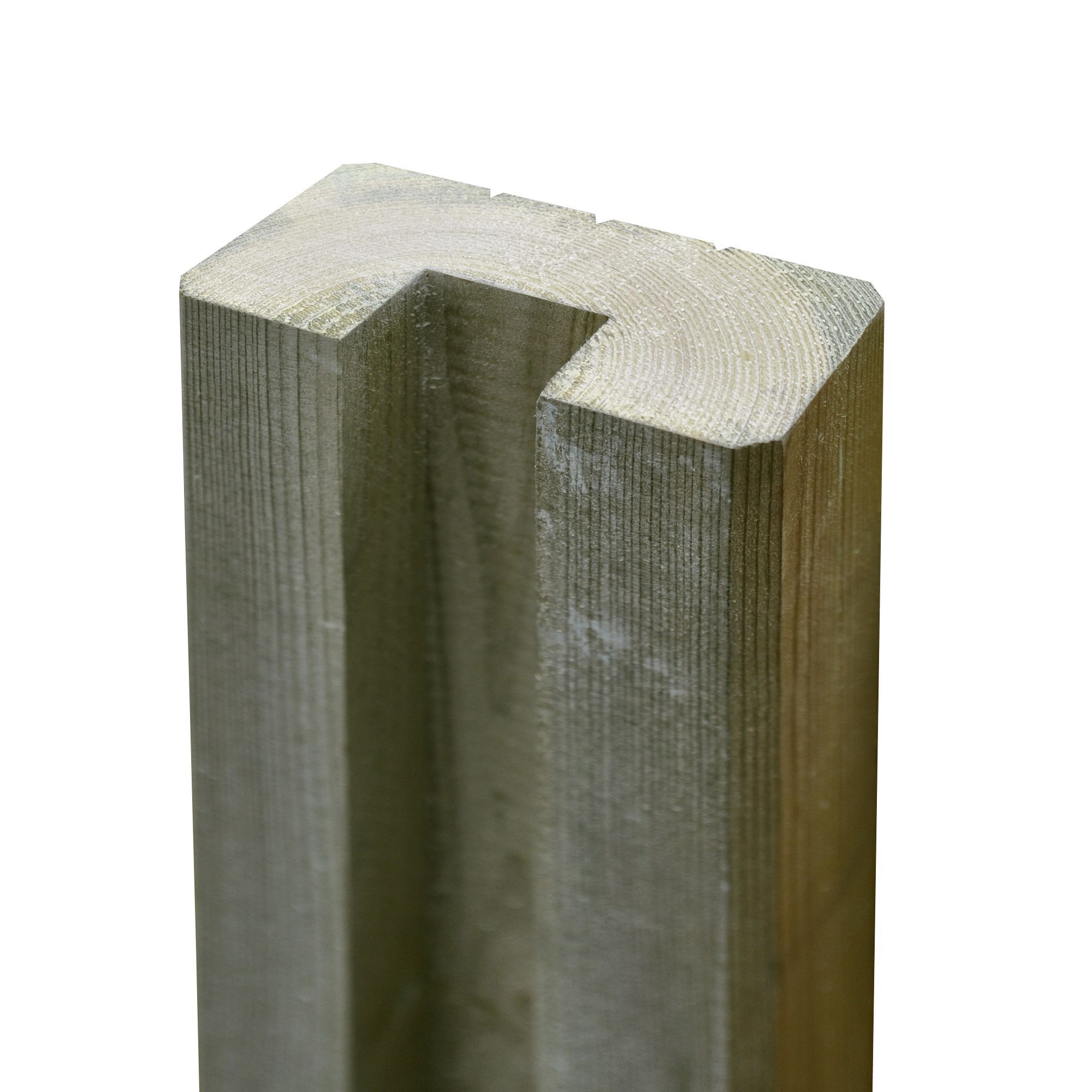Klikstrom Neva Pin Slotted U-shaped Wooden Notched fence post (H)1.8m ...