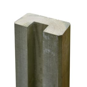 Klikstrom Neva Pin Slotted U-shaped Wooden Notched fence post (H)1.8m (W)70mm