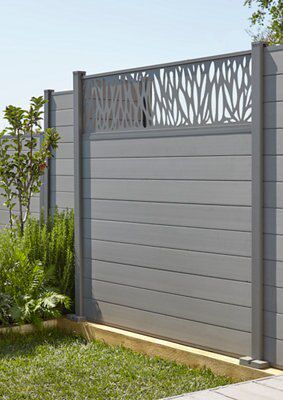 Klikstrom Neva Taupe Composite Fence slat (L)1.79m (W)1791mm (T)21mm, Set of 3