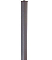 Klikstrom Neva Taupe Slotted Square Metal Fence post (H)0.95m (W)70mm