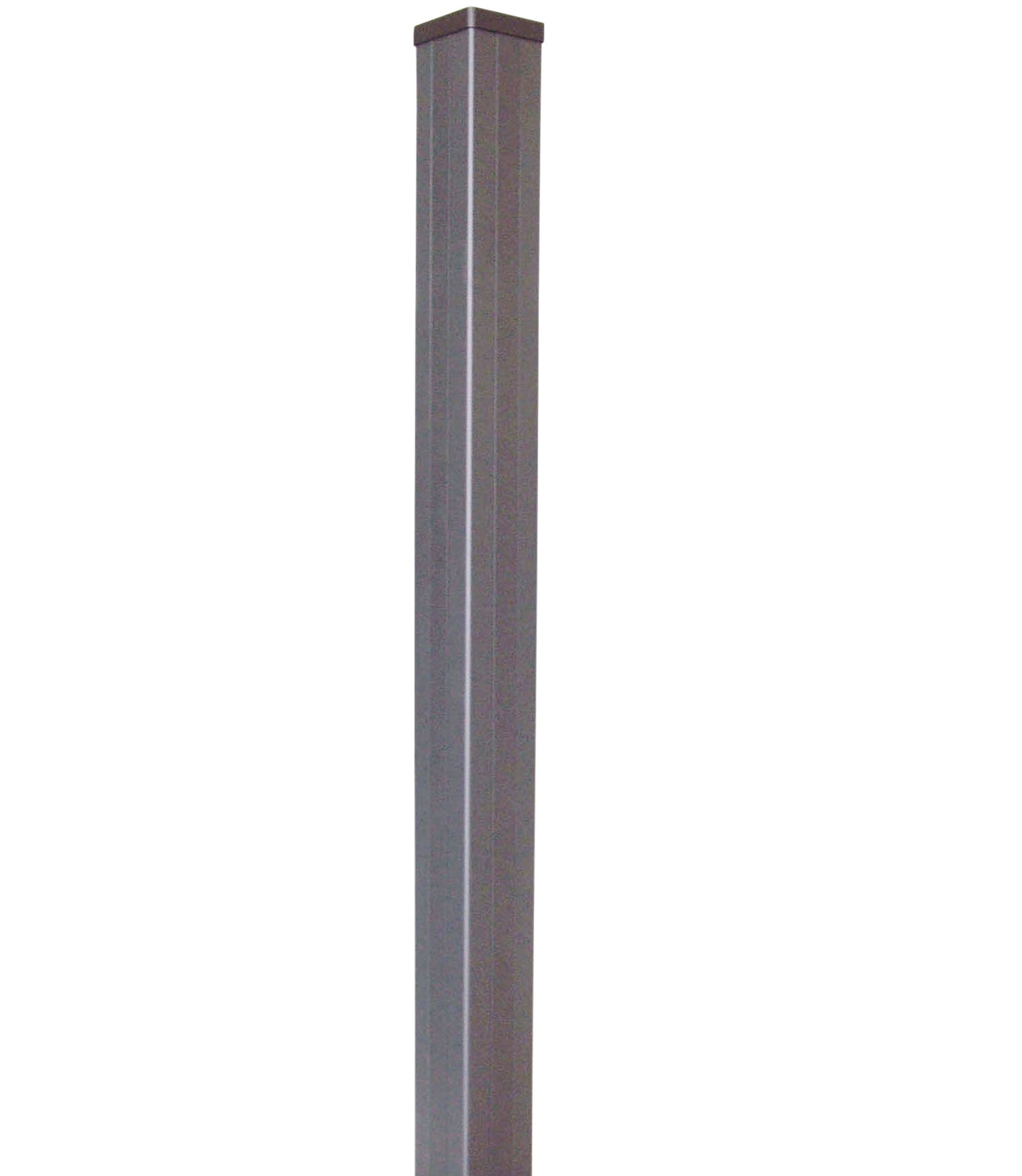 Klikstrom Neva Taupe Slotted Square Metal Fence post (H)0.95m (W)70mm