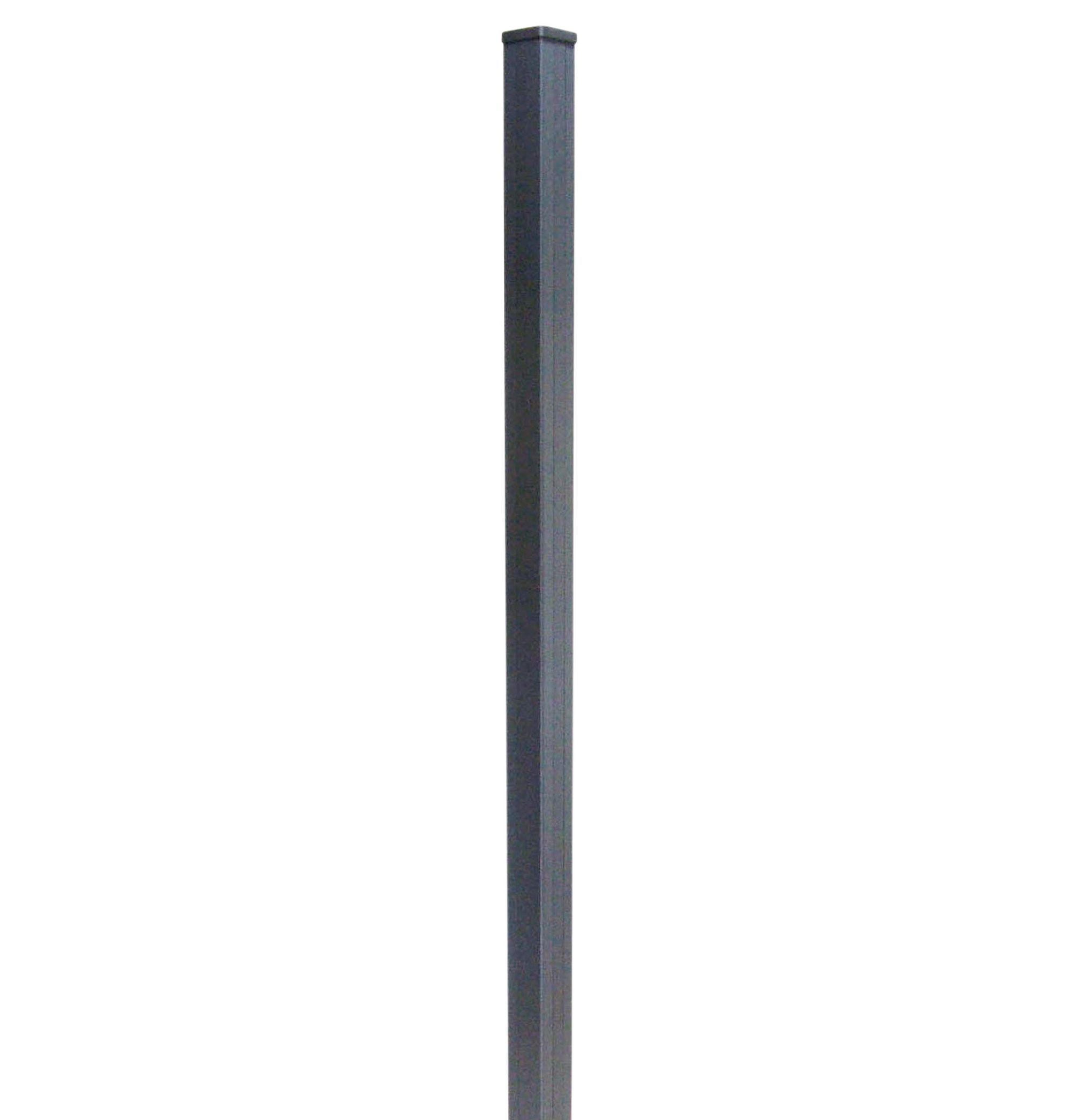 Klikstrom Neva Taupe Slotted Square Metal Fence post (H)1.39m (W)70mm