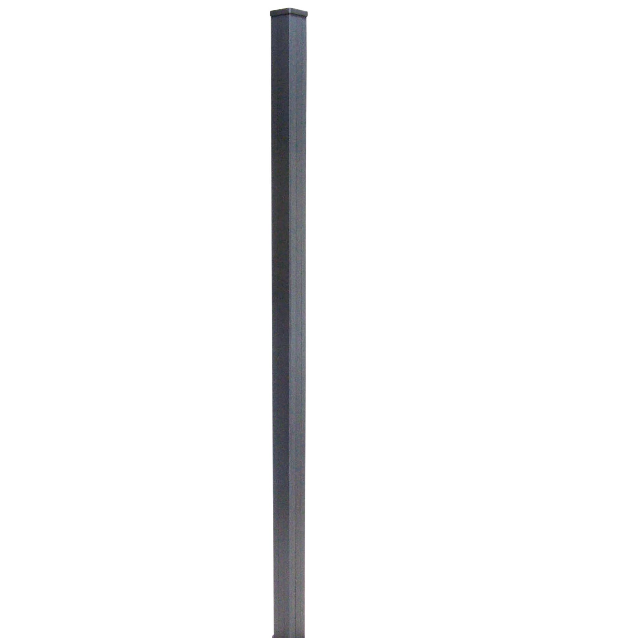 Klikstrom Neva Taupe Slotted Square Metal Fence post (H)1.83m (W)70mm