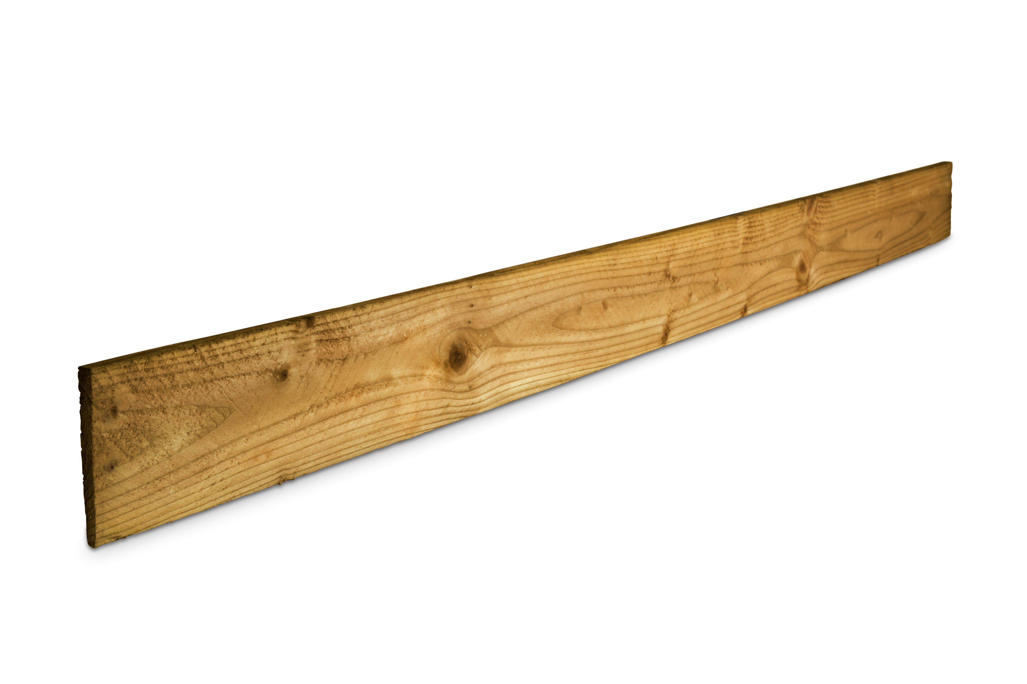 Klikstrom Pressure treated Green Timber Feather edge Fence board (L)1.8m (W)100mm (H)100mm (T)11mm, Pack of 10