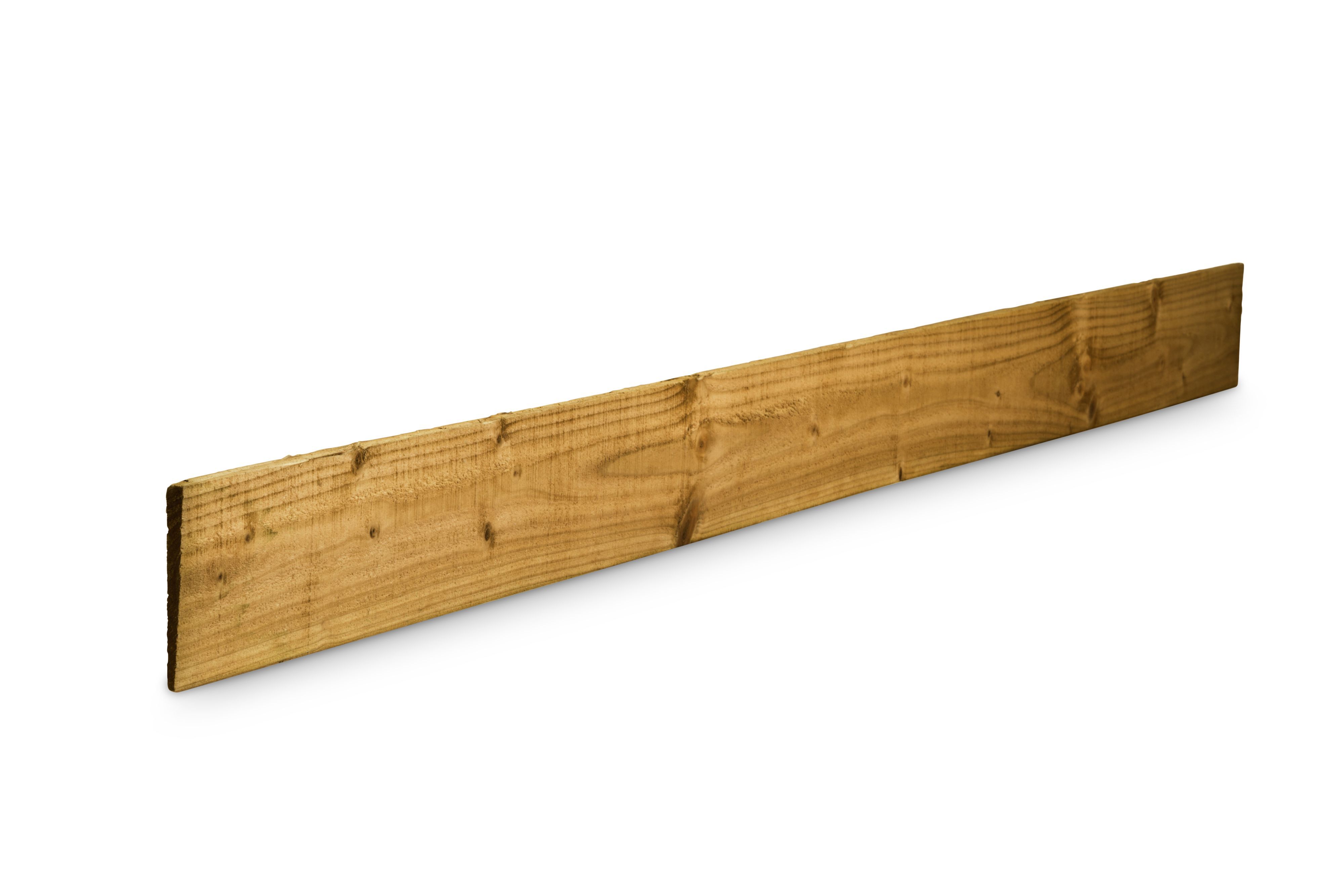 Klikstrom Pressure treated Green Timber Feather edge Fence board (L)1.8m (W)125mm (H)125mm (T)11mm, Pack of 8