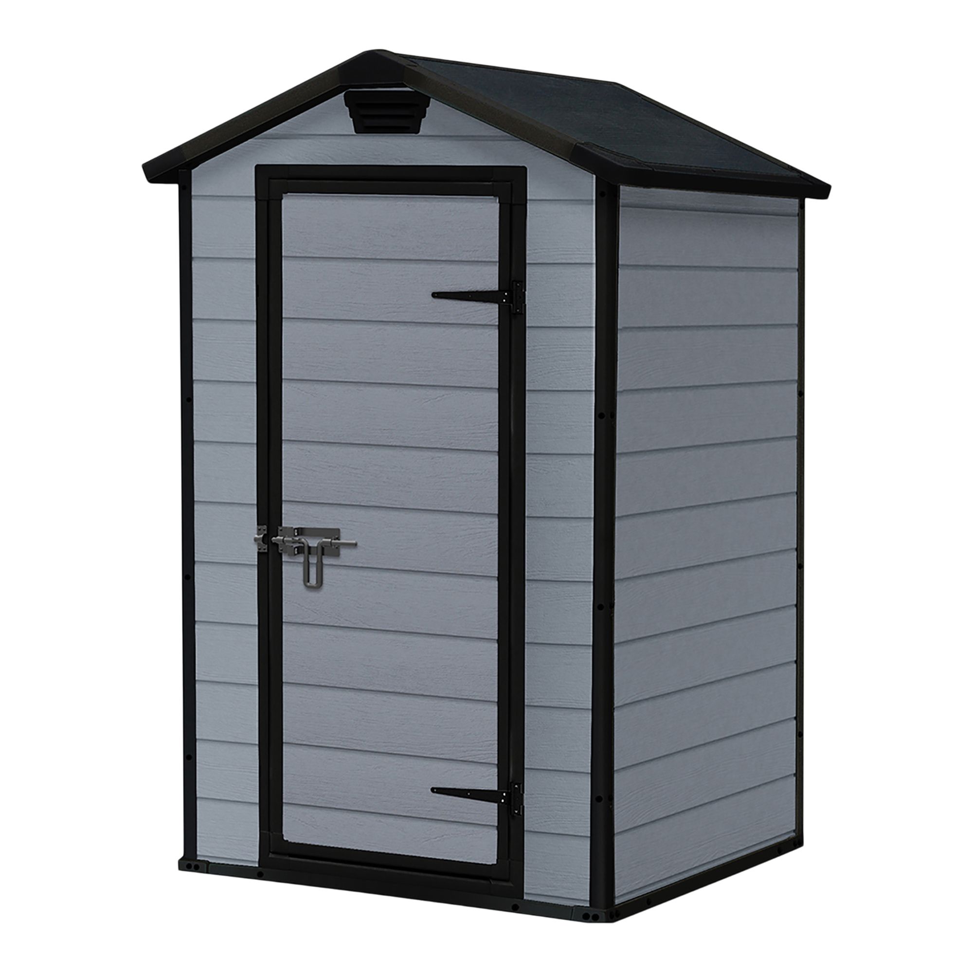 Klikstrom Senner 4x3 ft Apex Grey Resin Shed with floor (Windowless)
