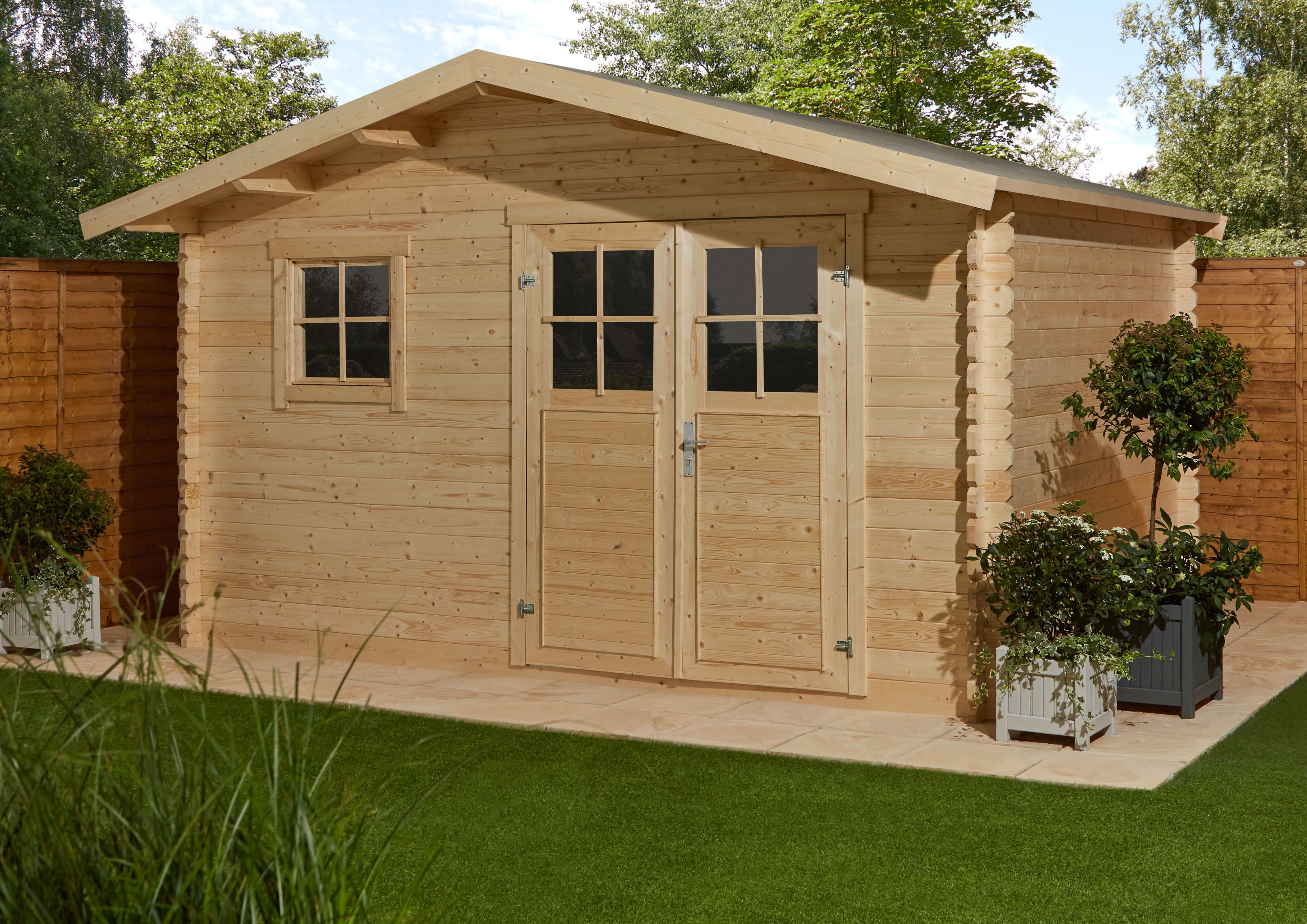 Klikstrom Taman 9x12 ft Apex Wooden 2 door Shed