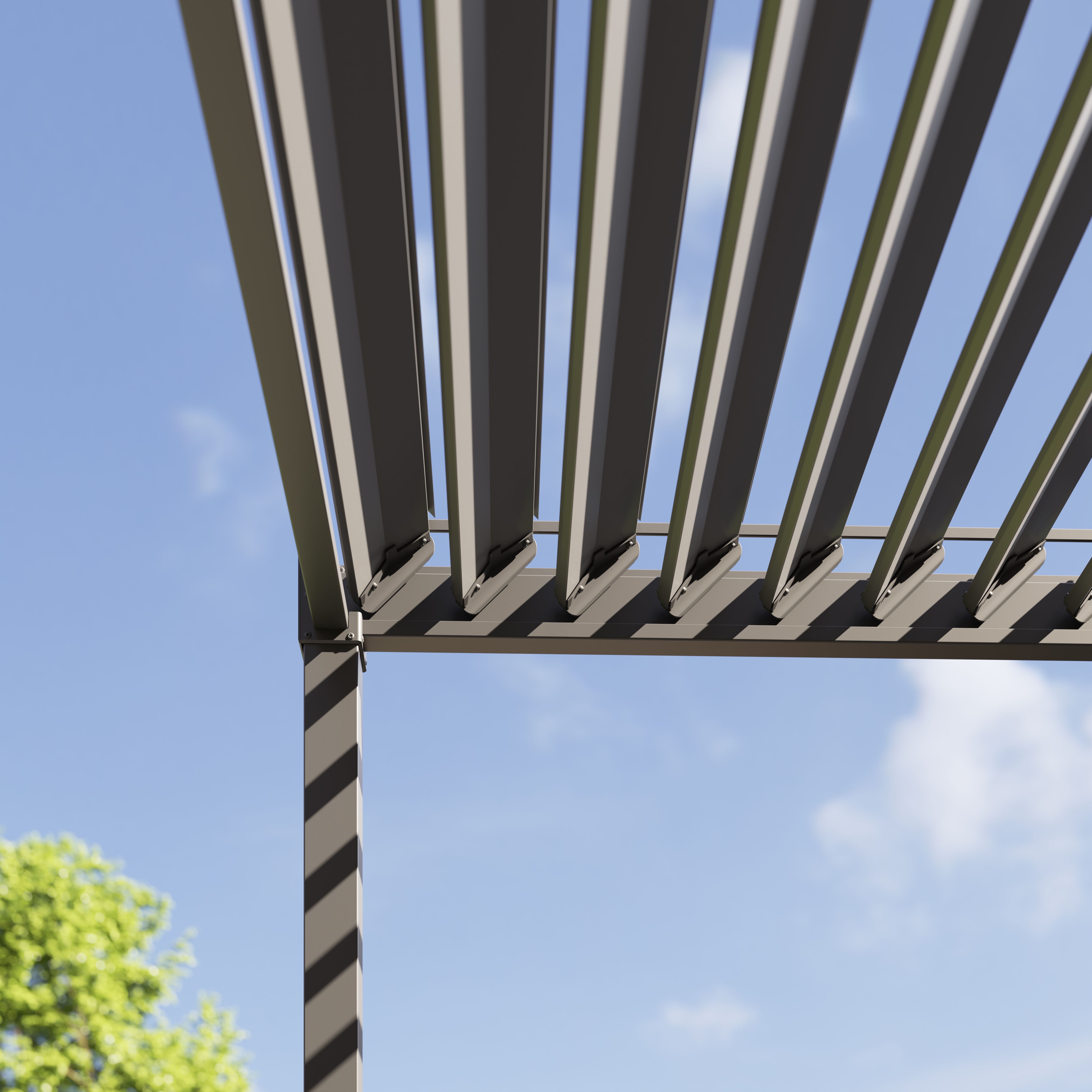 Klikstrom Tehuano Square Pergola, (W)3m x (D)3m x (H)2.4m
