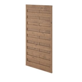 Klikstrom Tiama Contemporary Pressure treated 6ft Brown Wooden Fence panel (W)0.9m (H)1.8m