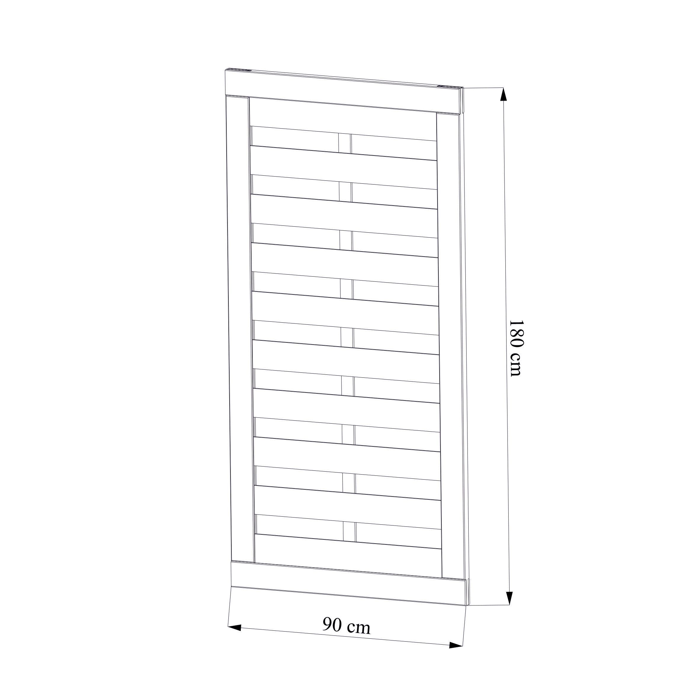 Klikstrom Tiama Pine Horizontal slats Gate, (H)1.8m (W)0.9m