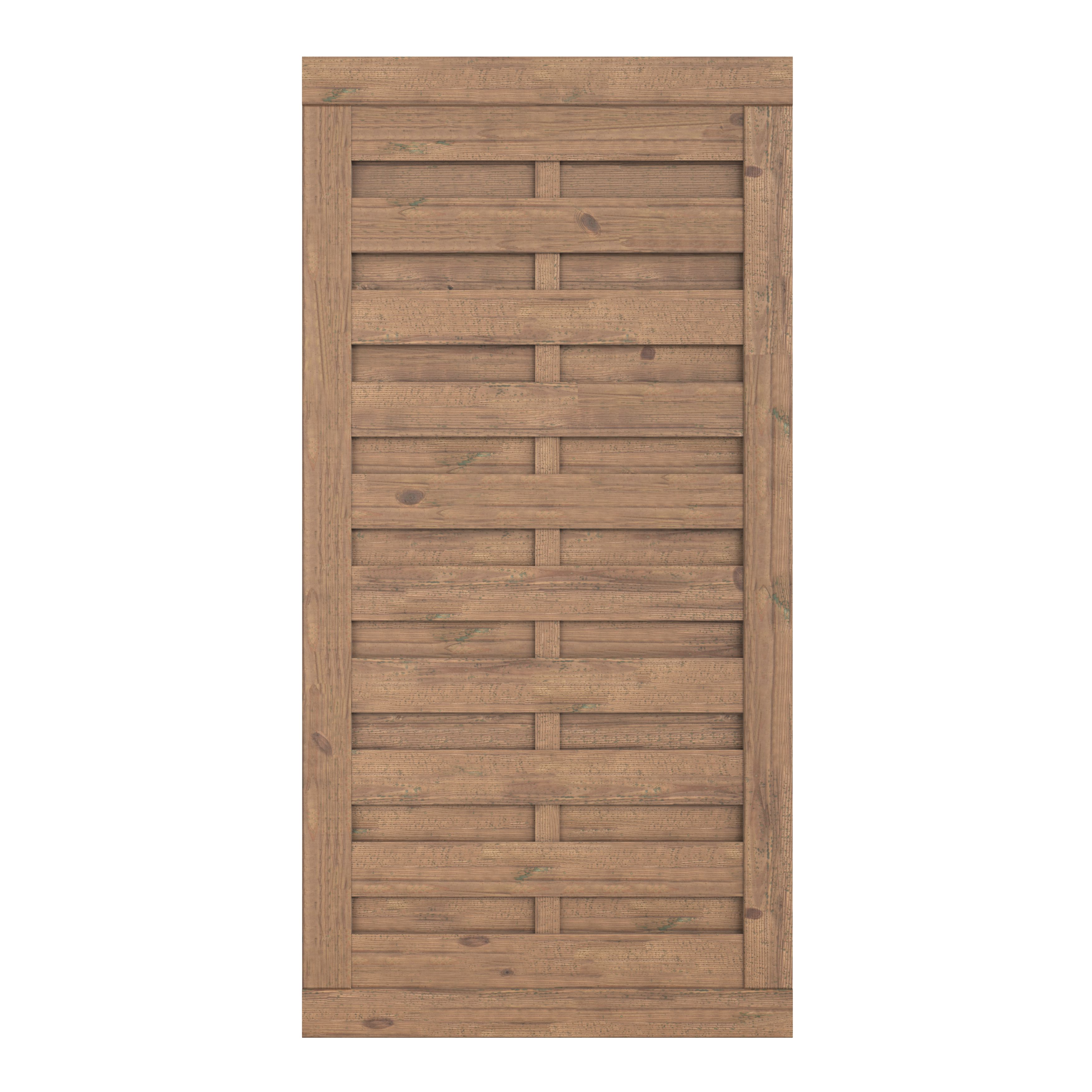 Klikstrom Tiama Pine Horizontal slats Gate, (H)1.8m (W)0.9m