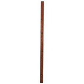 Klikstrom UC4 Brown Square Wooden Fence post (H)2.4m (W)90mm