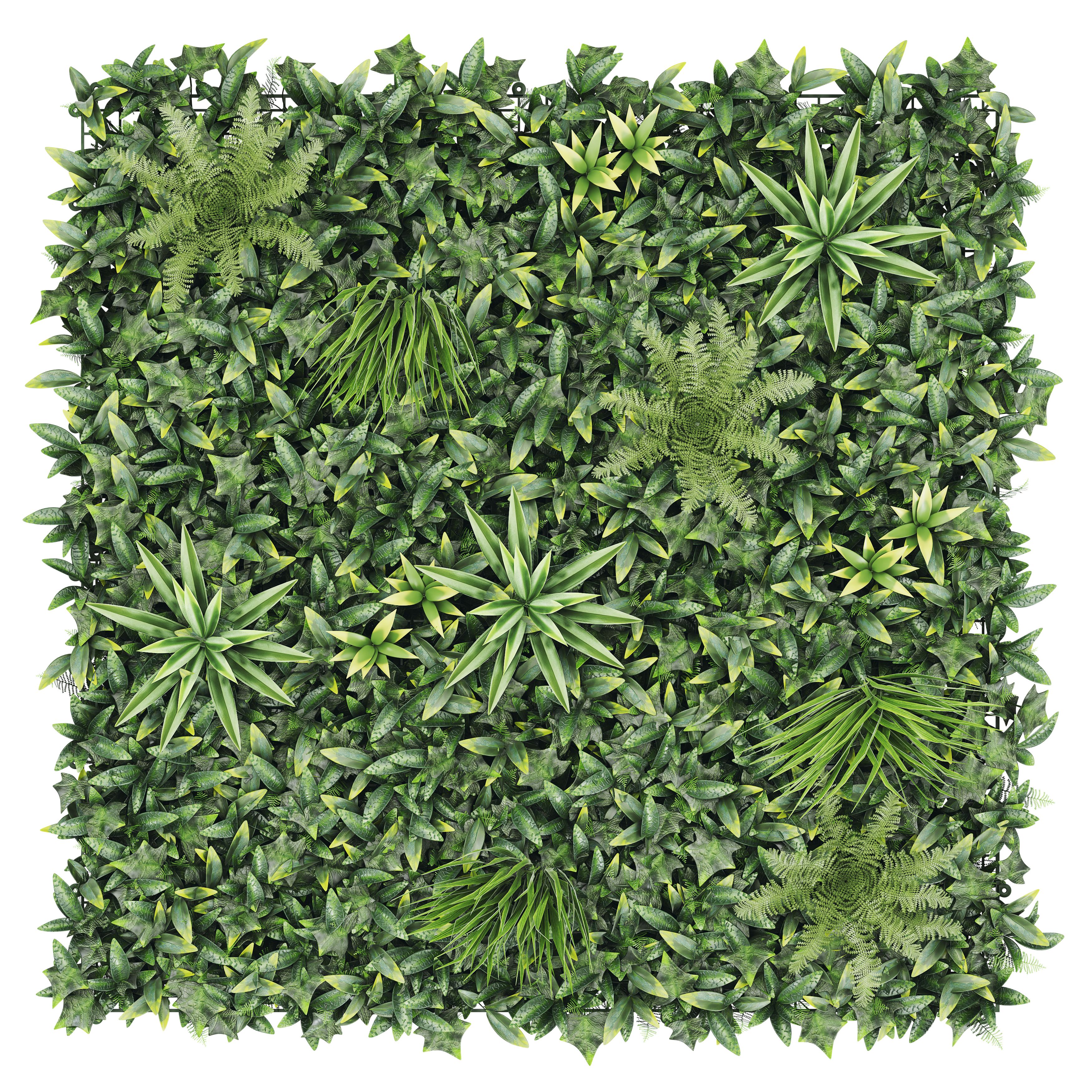 Klikstrom Vertical Square Artificial plant wall, (H)1m (W)1m