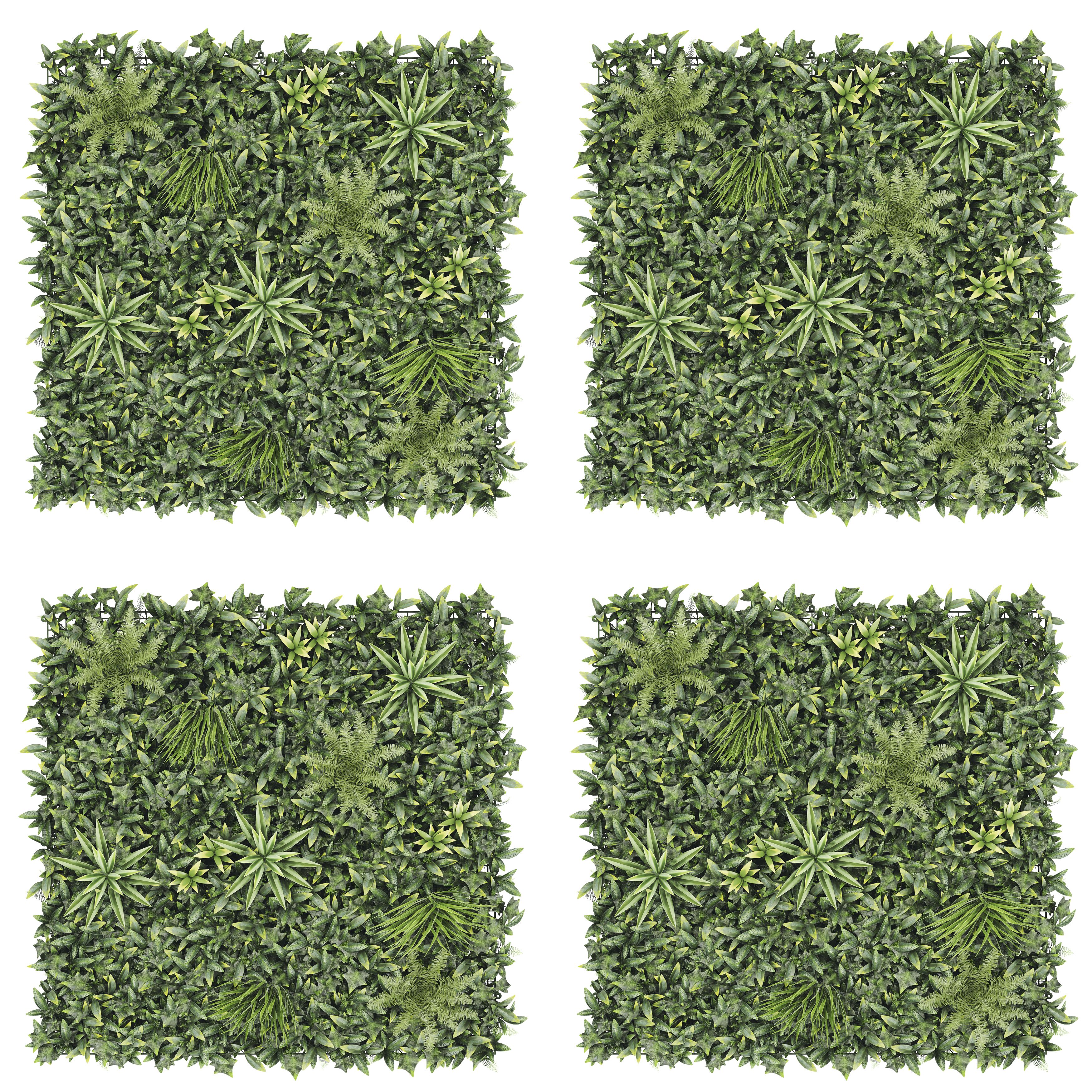 Klikstrom Vertical Square Artificial plant wall, (H)1m (W)1m