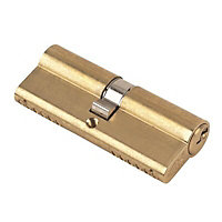 KM series Brass Euro Cylinder lock, (L)80mm (W)17mm